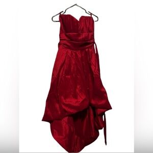 Vintage MANDY Gothic Revival Red Crimson Voluminous Ballgown XS